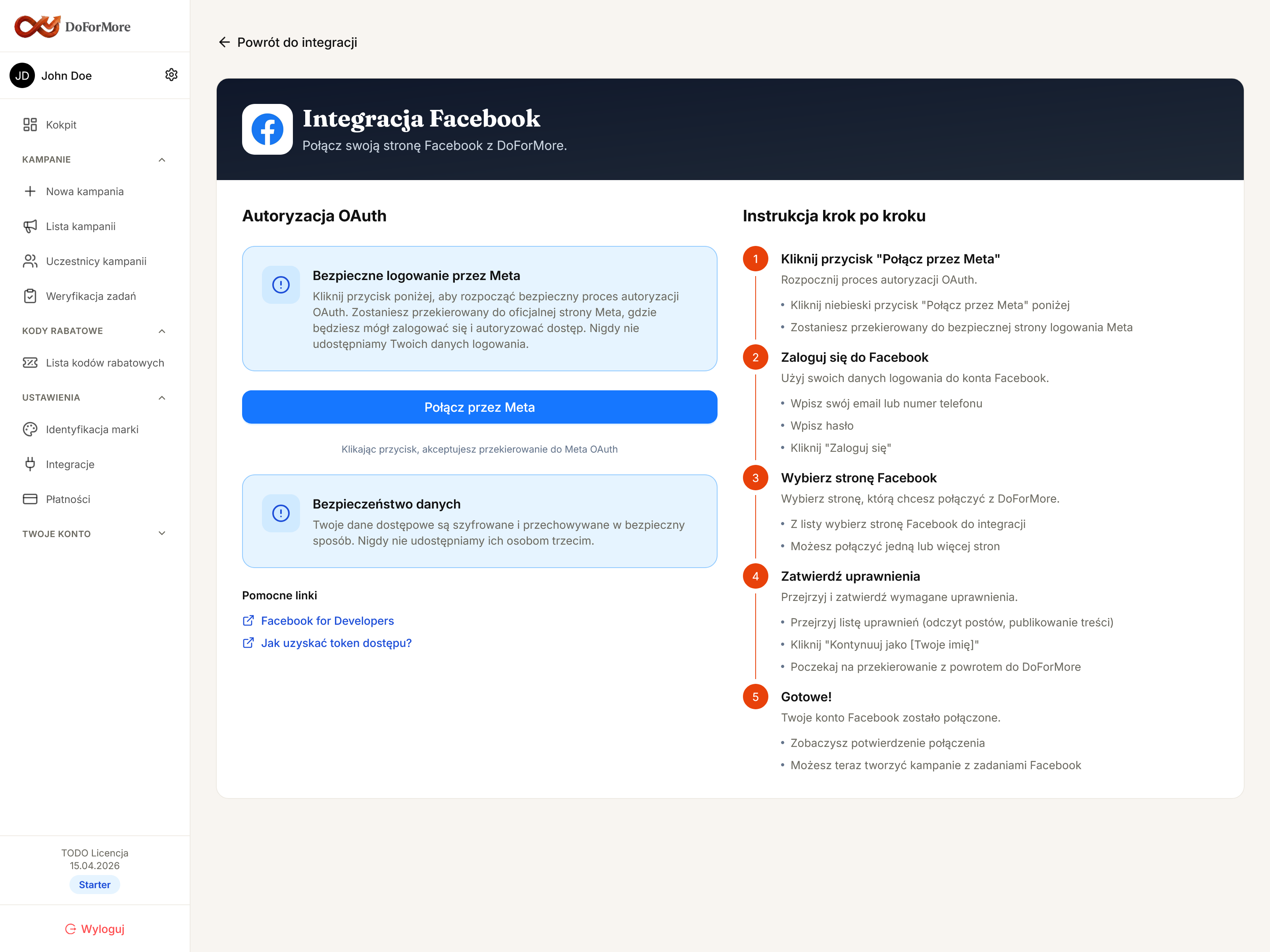 Integracja Facebook